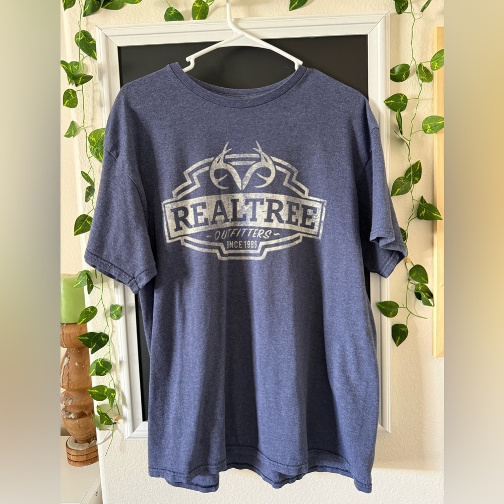 Realtree Men's Dark Blue Logo Tee